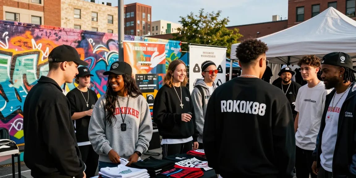 Shopping for exclusive streetwear at ROKOK88 link alternatif, showcasing vibrant urban fashion and lifestyle.
