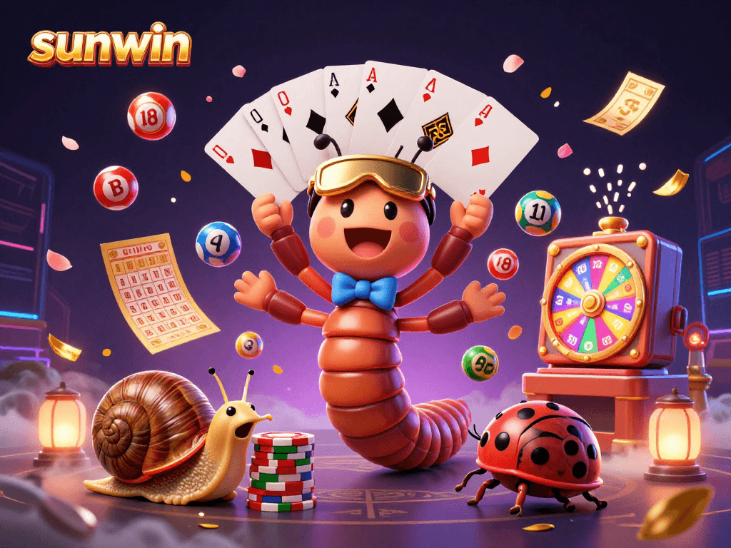 Engage with a vibrant scene from sunwin featuring playful characters and exciting gambling elements.