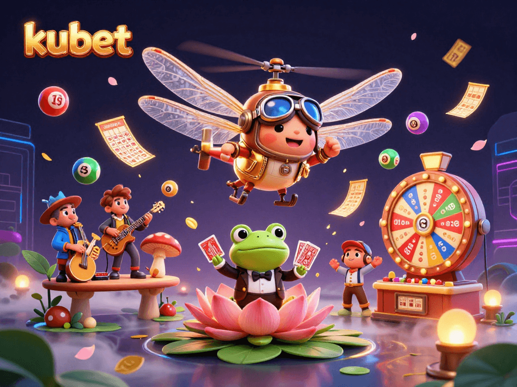 Experience kubet gaming excitement with vibrant casino characters and dynamic elements.