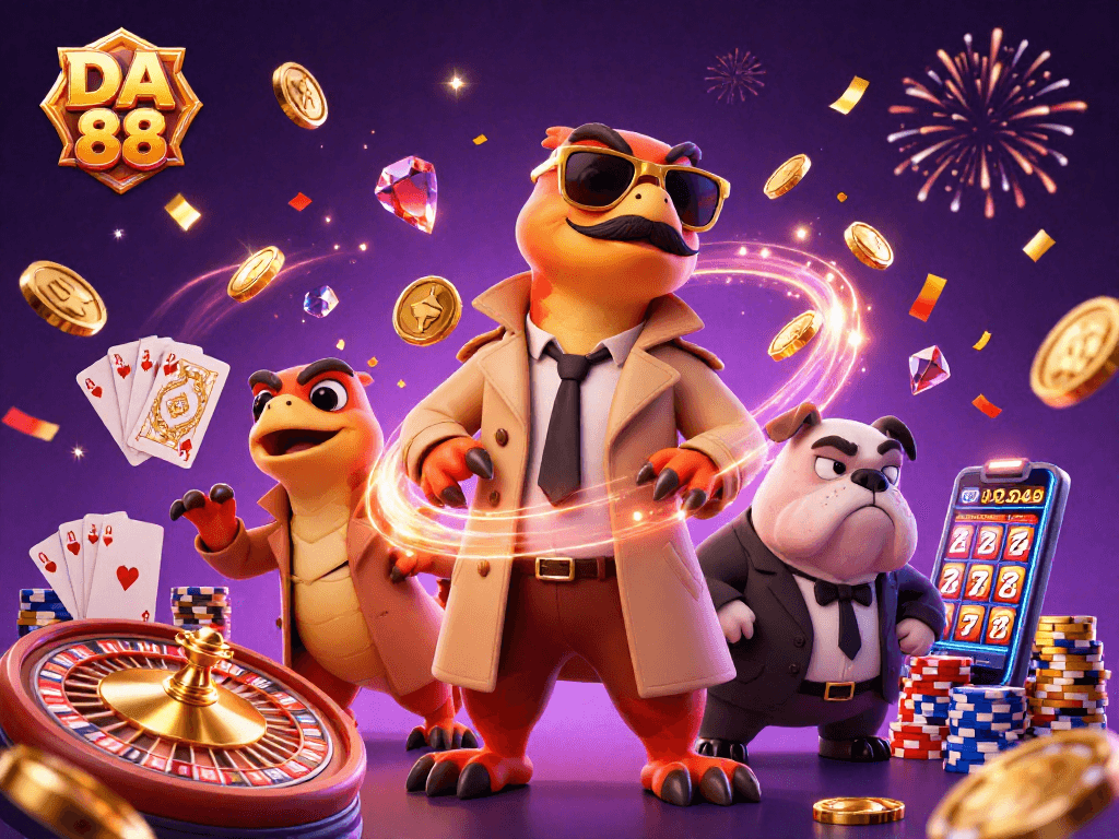 Experience the excitement of DA 88 as three raptors in disguise attempt entry to a casino lounge.