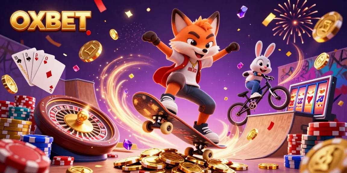 Join the fun at OXBET, where cartoon characters celebrate wins with casino thrills!