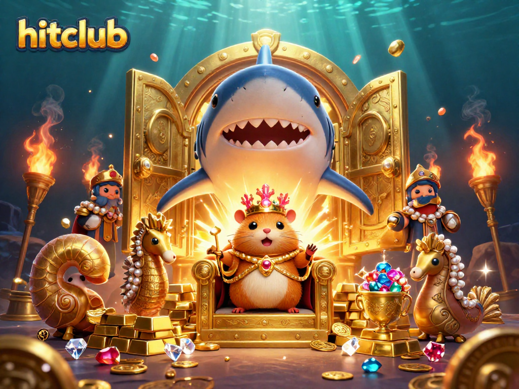 Explore the vibrant gaming world of hitclub with a golden hamster king and treasure
