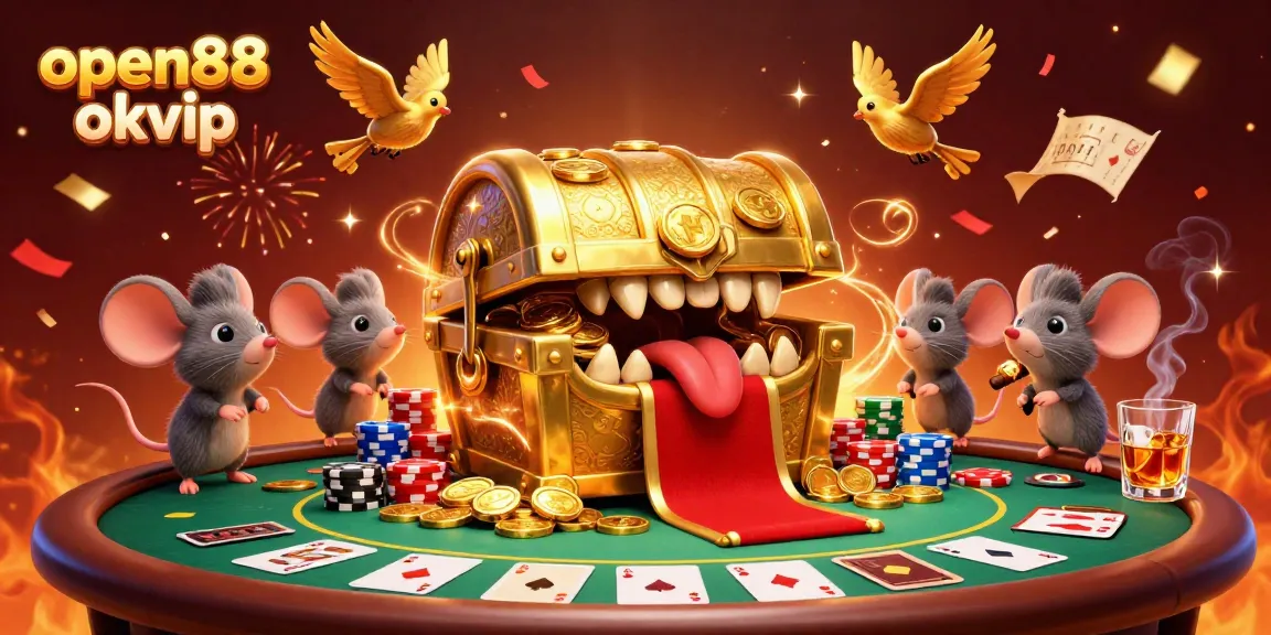 Experience the excitement of open88 okvip with a vibrant 3D casino scene full of riches and dynamic gameplay.