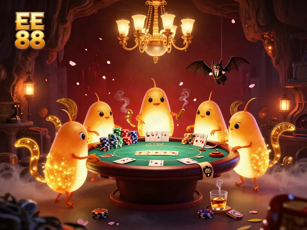 Experience the thrilling ambiance of EE 88 with glowworms illuminating a casino cave.