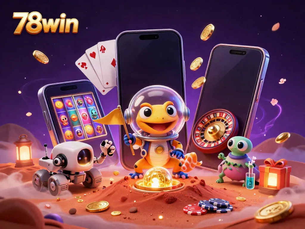 Discover thrilling games at 78win with vibrant casino elements and a Martian adventure.