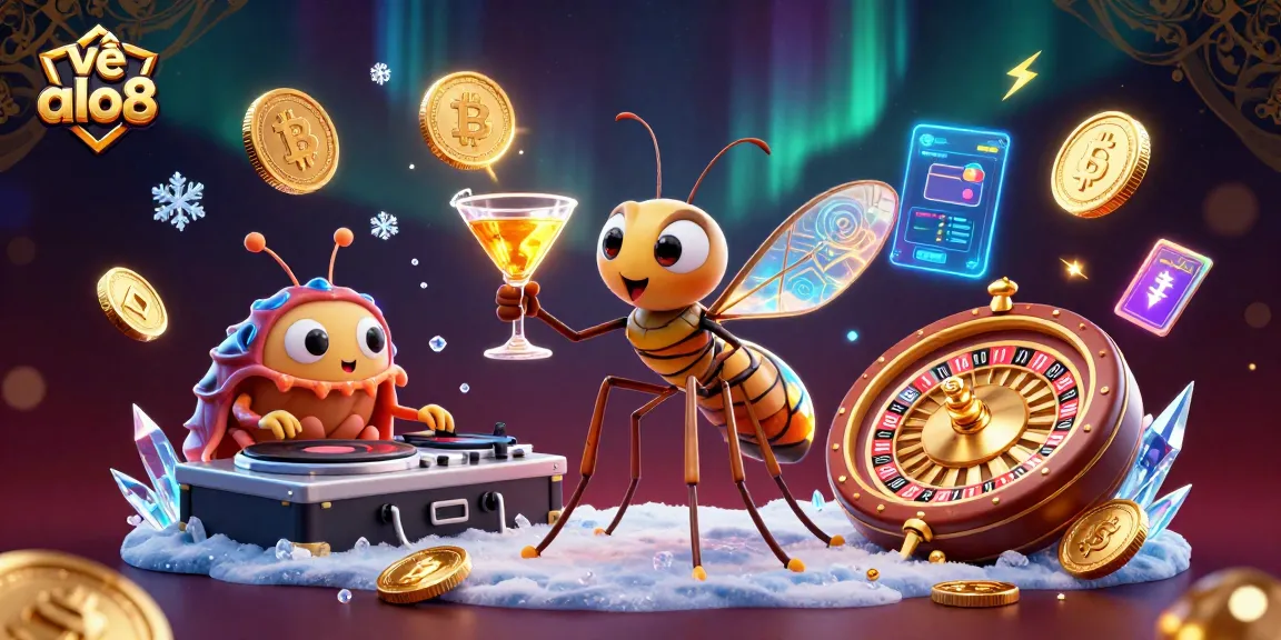 Experience thrilling gaming with về alo8, featuring a lively casino scene with unique characters and vibrant visuals.