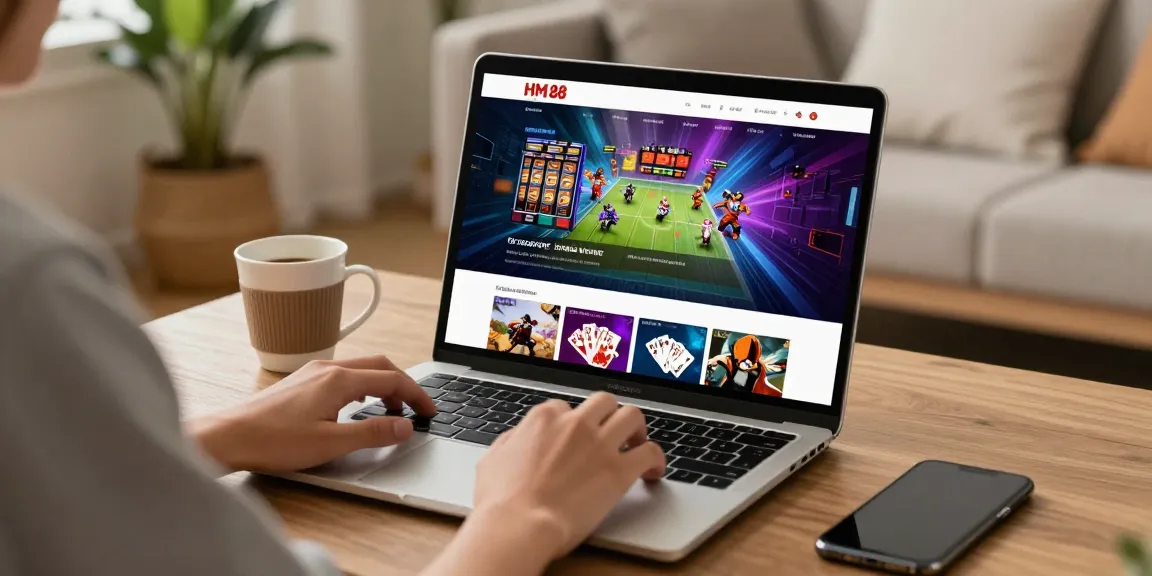 Engaged player on HM 88 gaming platform showcasing fun and vibrant games.