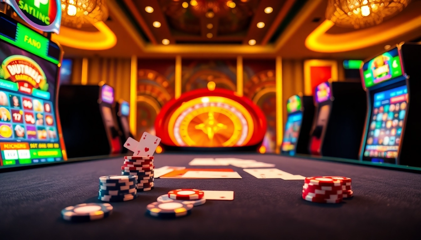 Playing cards and poker chips at F168's luxurious casino table setting