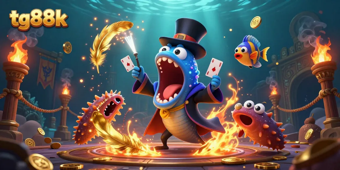 Experience thrilling gaming adventures with tg88k in an underwater casino illustration.