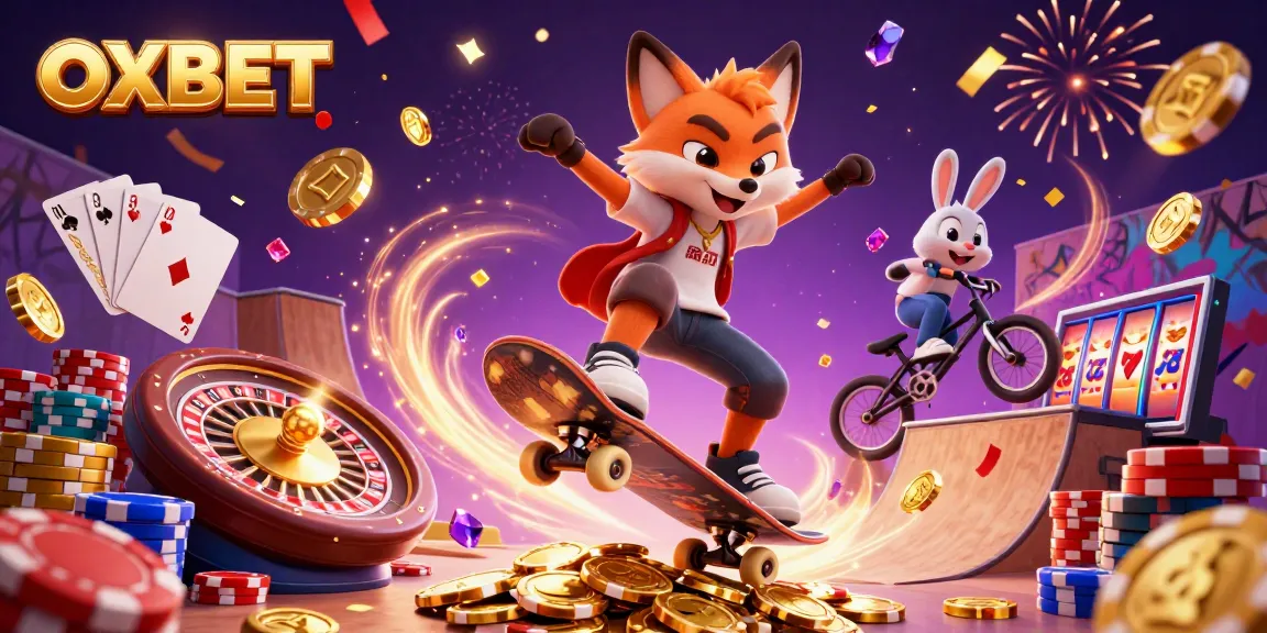 Join the fun at OXBET, where cartoon characters celebrate wins with casino thrills!