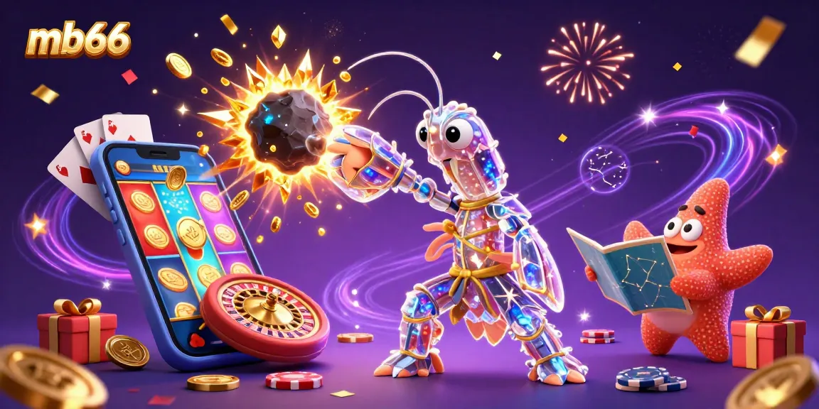 Engage with mb66's 3D scene showcasing thrilling casino gaming elements with vibrant representations of luck and rewards.