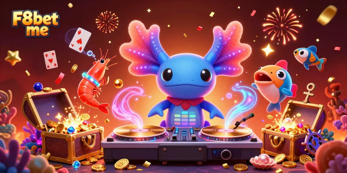 Join the fun at F8bet me with this vibrant casino scene featuring exciting gameplay elements and lively characters.