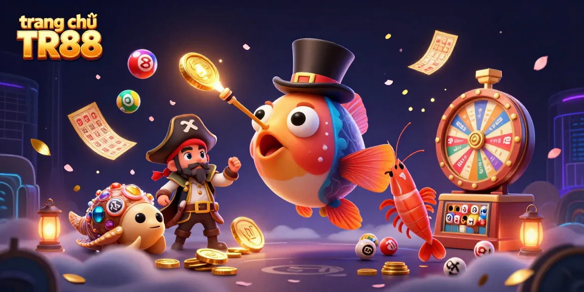 Engage with the vibrant world of trang chủ TR88 featuring joyful characters and dynamic gambling elements.