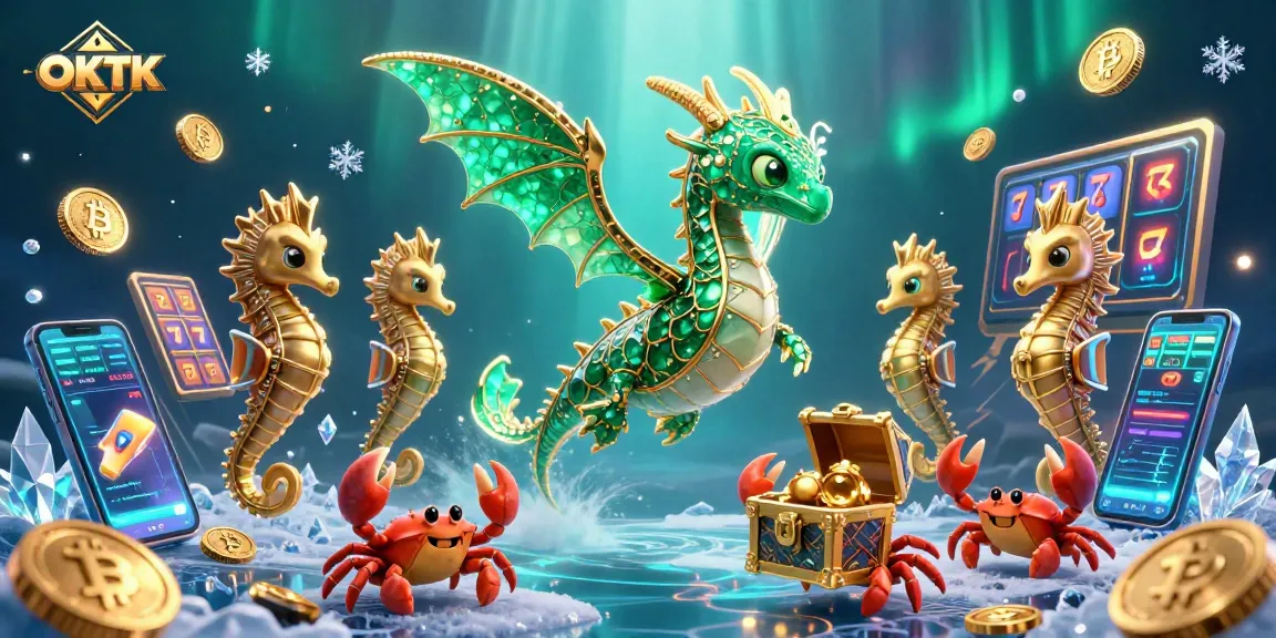 Engage with OKTK's immersive casino world featuring vibrant characters and dynamic elements.