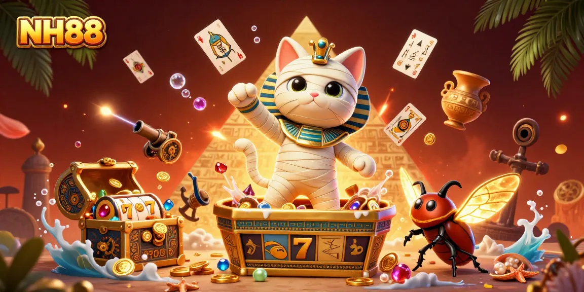 Experience thrilling gameplay at NH88 with slots and casino action in a vibrant pyramid setting.