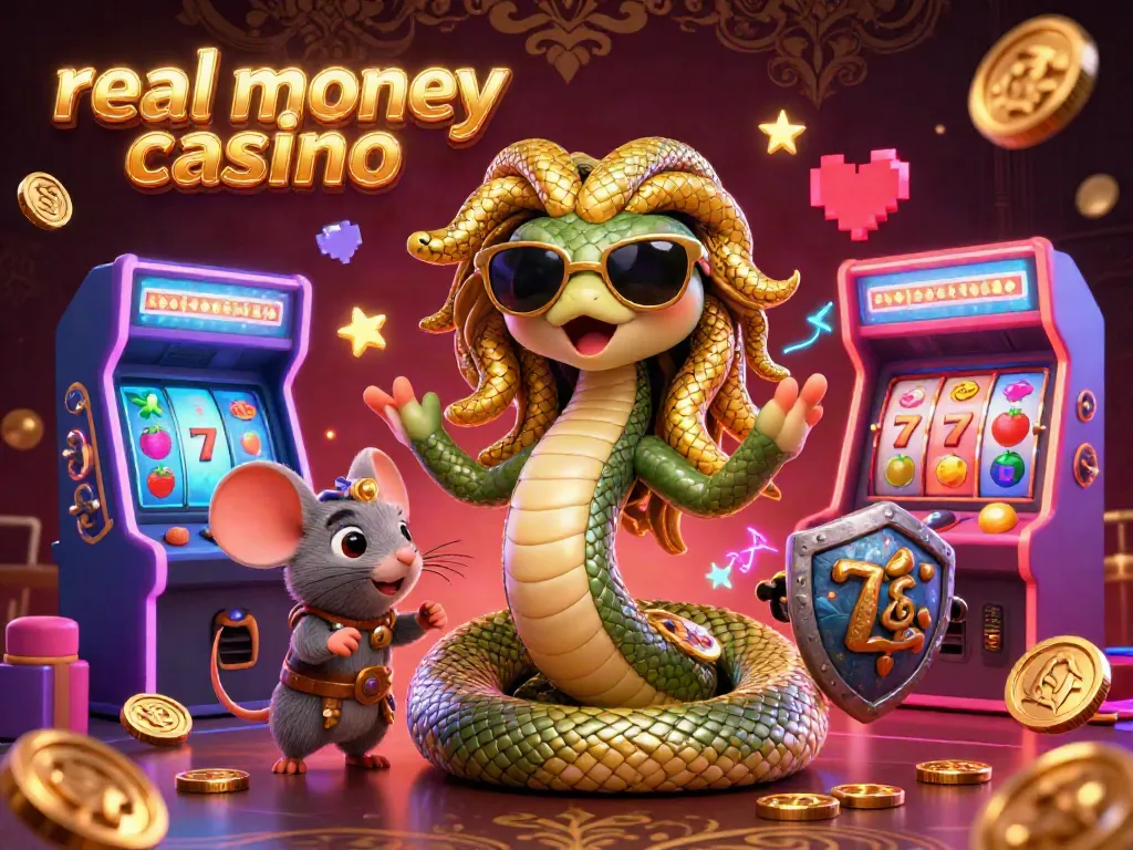 Experience the thrill of a real money casino with vibrant 3D elements and engaging characters.