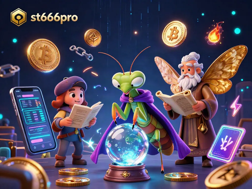 Engage with st666pro's crypto casino experience illuminated by vibrant 3D characters and dynamic financial elements.