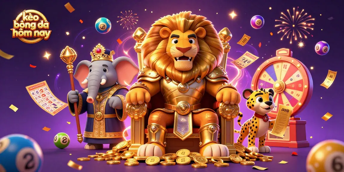 Experience kèo bóng đá hôm nay with vibrant lottery elements and dynamic casino imagery.