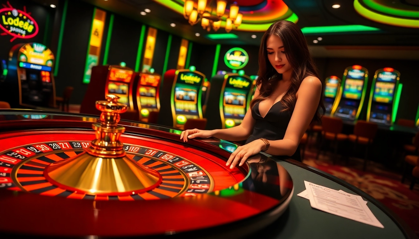 Experience thrilling gameplay at lode88 with our engaging roulette table, vibrant chips, and dynamic casino ambiance.