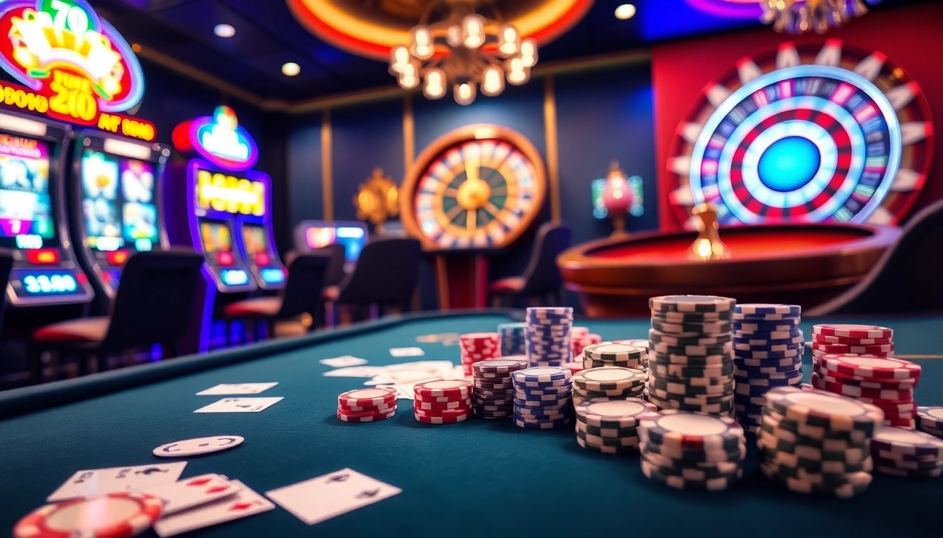 Explore the thrilling betting scene at uu88.company with vibrant casino tables and games.
