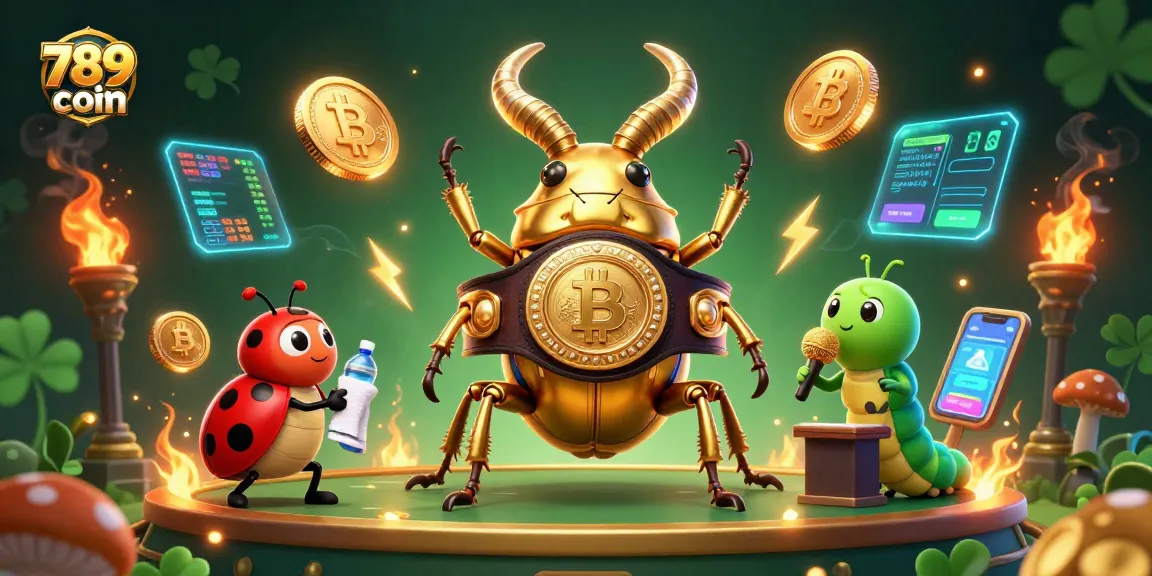 Experience thrilling gaming action at 789win com with vibrant characters and crypto elements.