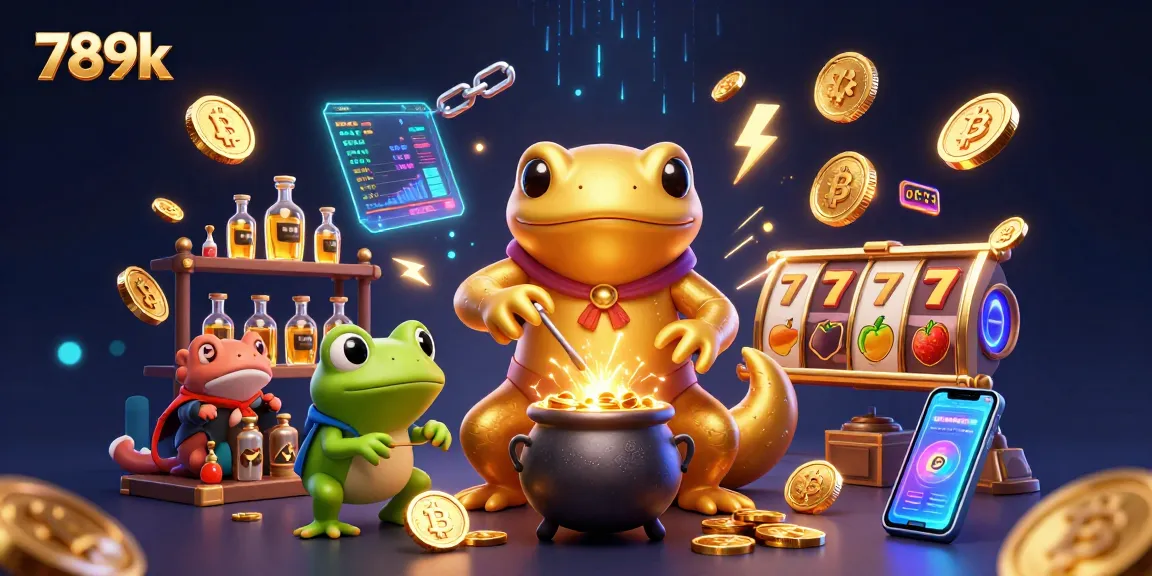 Enhance your gameplay experience with the enchanting 789k casino scene full of gold coins and crypto elements.