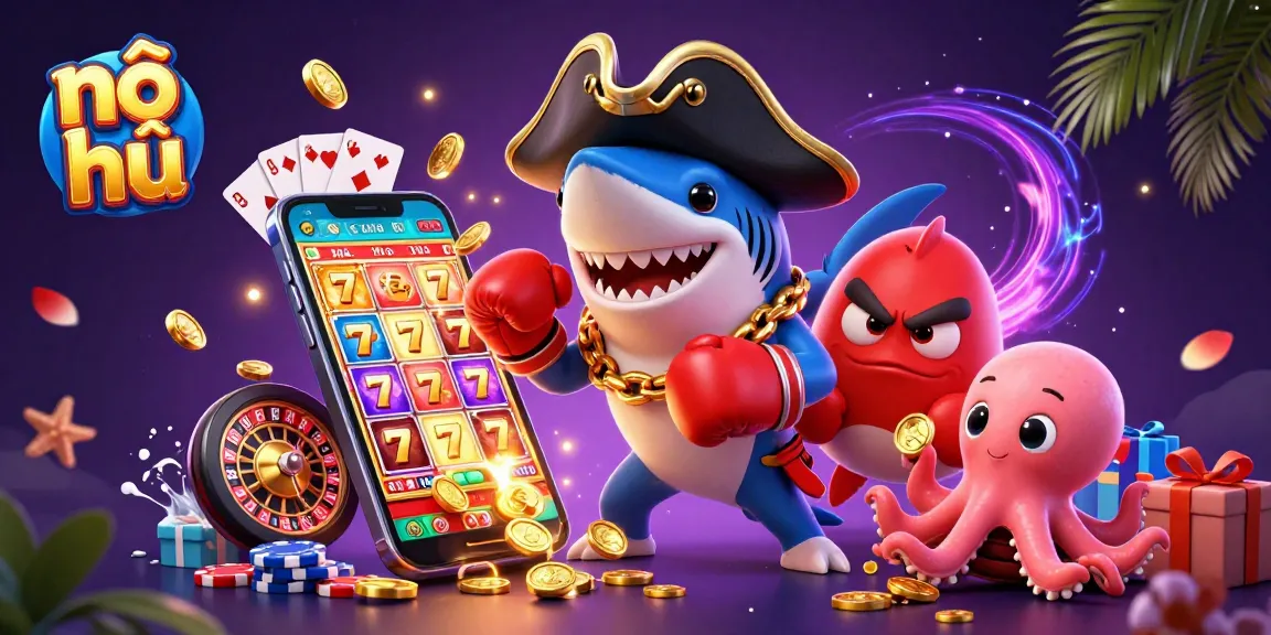 Engage in thrilling nổ hũ sessions with colorful slot games and vibrant characters as your guides.