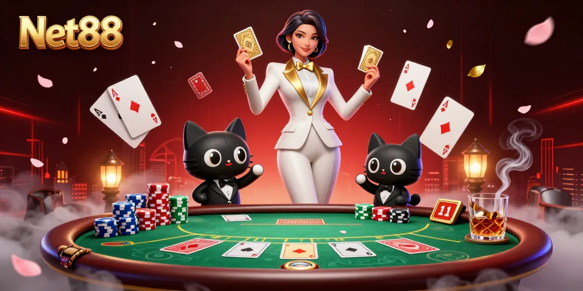 Net88 players engage in thrilling poker scenes with vibrant atmosphere and dynamic elements.