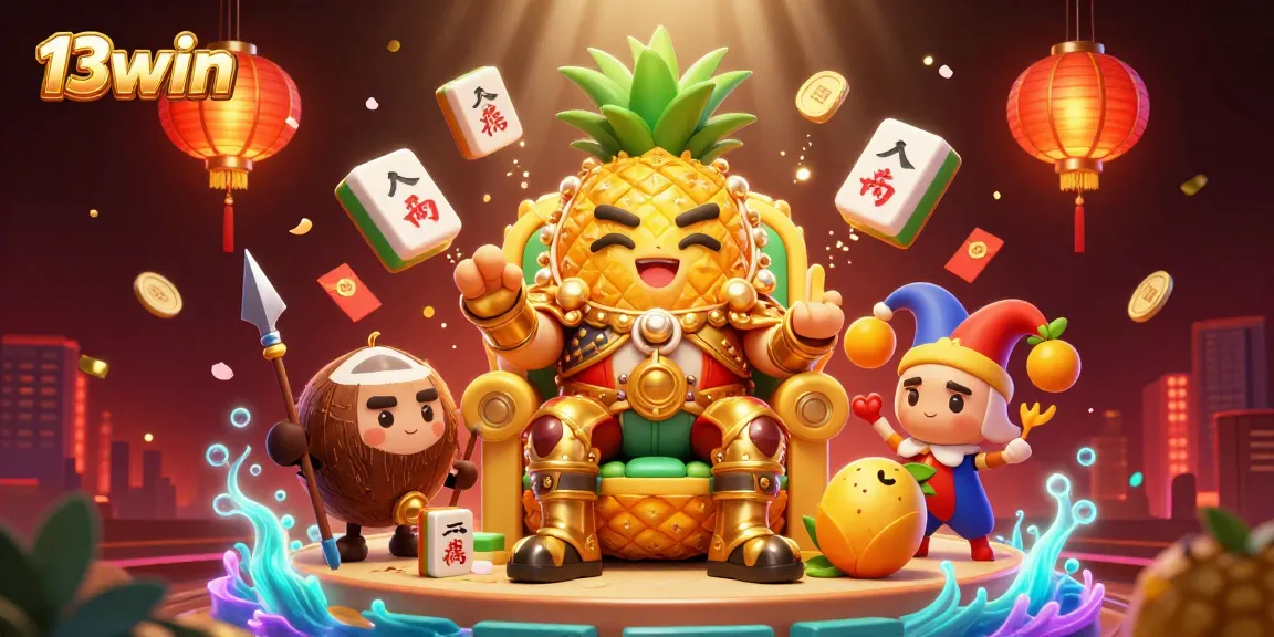 Experience the dynamic excitement of 13win with vibrant casino elements bursting in action.