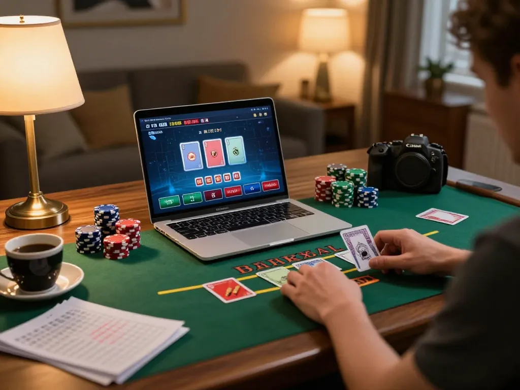 Player enjoying a strategic blackjack session on 7me app, chips and cards visible on screen.