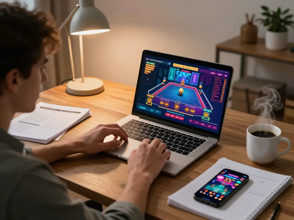 Player enjoying live dealer games on LC88 platform, engaged in strategic betting at home.