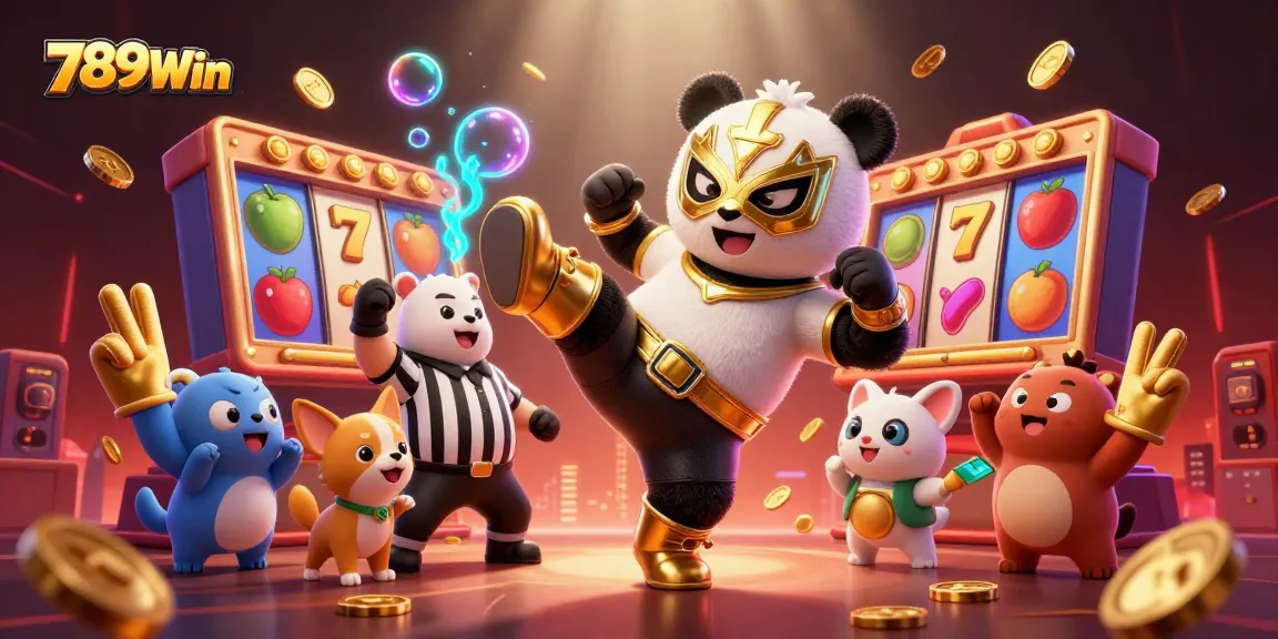 Join the excitement with 789Win as the panda wrestler kicks off a thrilling casino slot challenge!