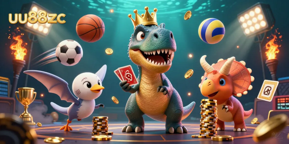 Experience thrilling gameplay at uu88zc with a dynamic 3D casino scene featuring exciting characters and golden winnings.