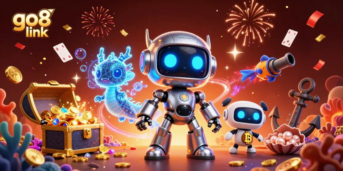 Engage with the thrilling action featuring go8 link, showcasing a vibrant 3D casino scene with dynamic gaming elements and characters.