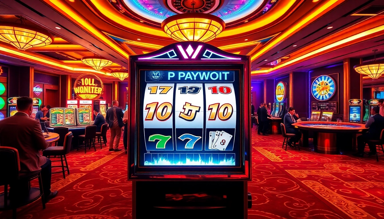 Experience thrilling wins at the nổ hũ slots with vibrant casino visuals and excitement.