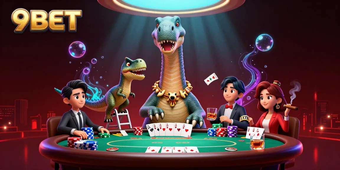 Experience thrilling poker adventures at 9BET with vivid characters and exciting casino elements.