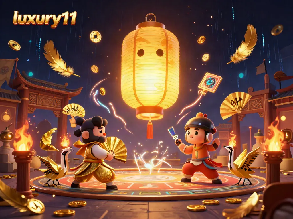 Experience thrilling slots with luxury111 in a vibrant 3D digital casino illustration.