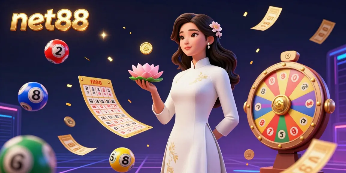 Engage with net88 to experience a vibrant 3D illustration filled with dynamic gambling elements.
