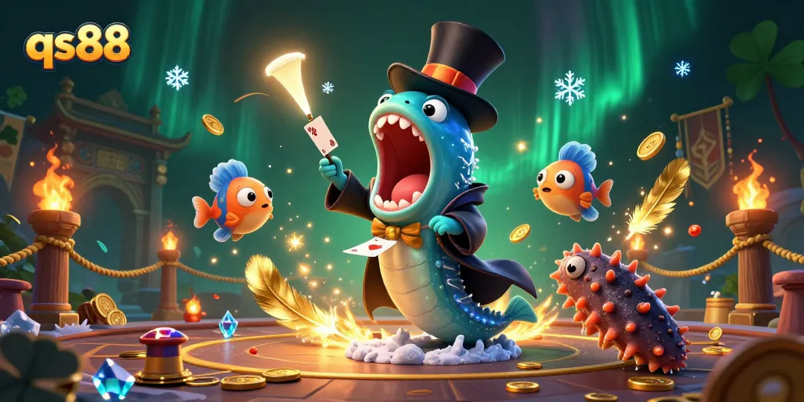 Engage in thrilling qs88 chances with deep-sea creatures performing magical card tricks at the casino.