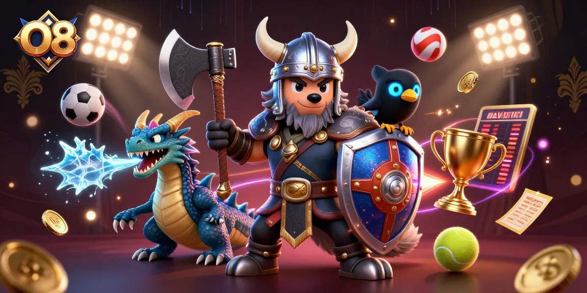 O8 engages players with dynamic sports betting excitement amid vibrant casino elements.