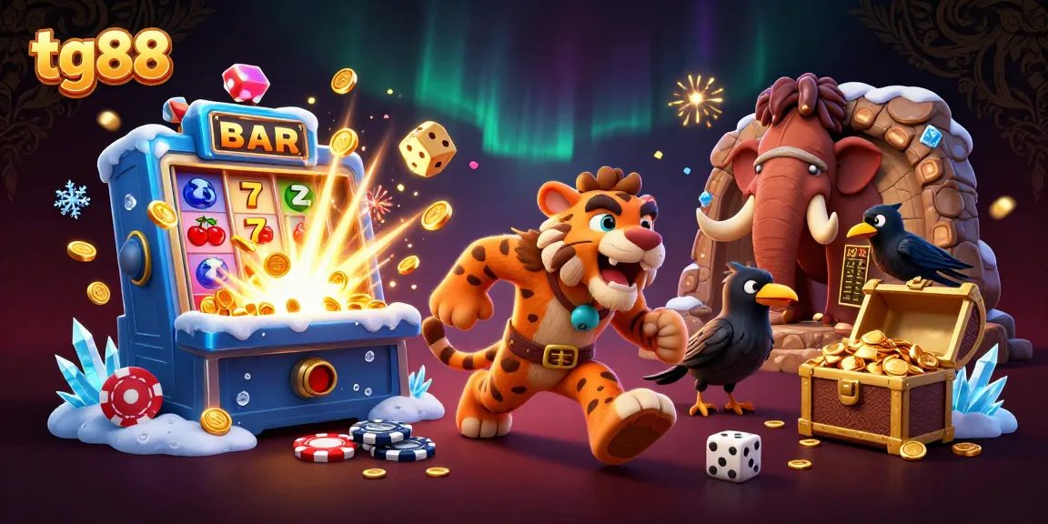 Experience tg88's thrilling casino action with unique themes and exciting games in a vibrant 3D illustration.