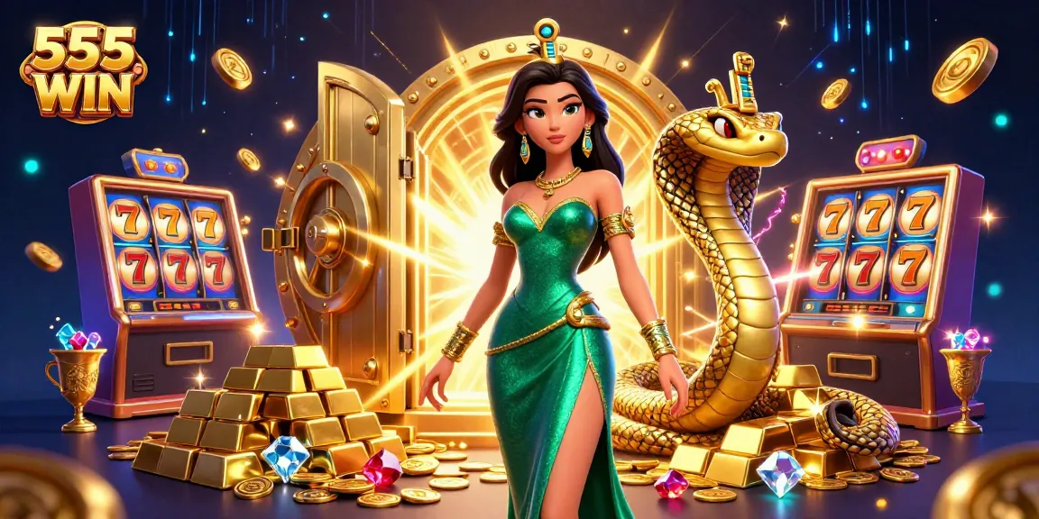 Spin reels and win big at 555 WIN with captivating golden treasures and thrilling casino action.