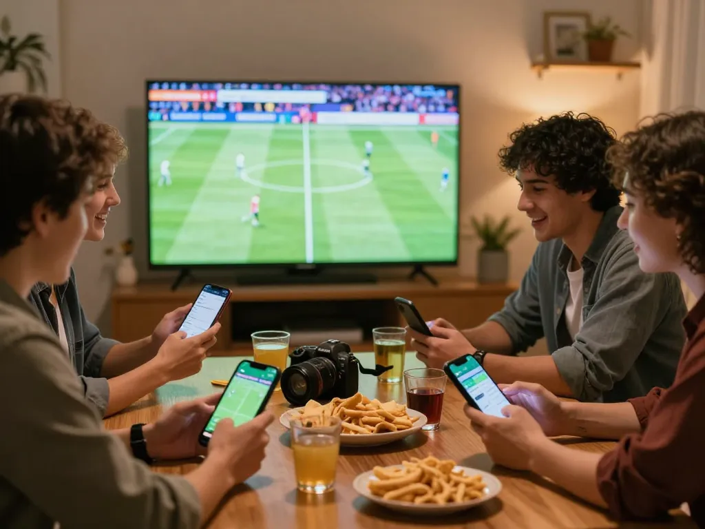 Watch live football streams and engage in sports betting with friends for exciting action