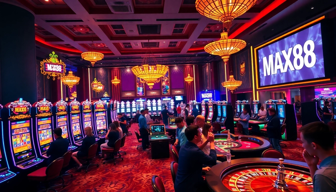 MAX88 players celebrating big wins at an elegant casino table.