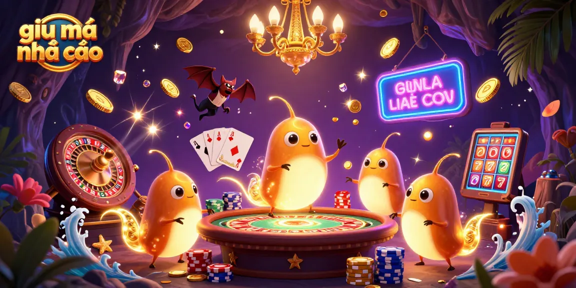 Experience the thrill of giải mã nhà cái with vibrant glowworms in a dynamic casino scene.