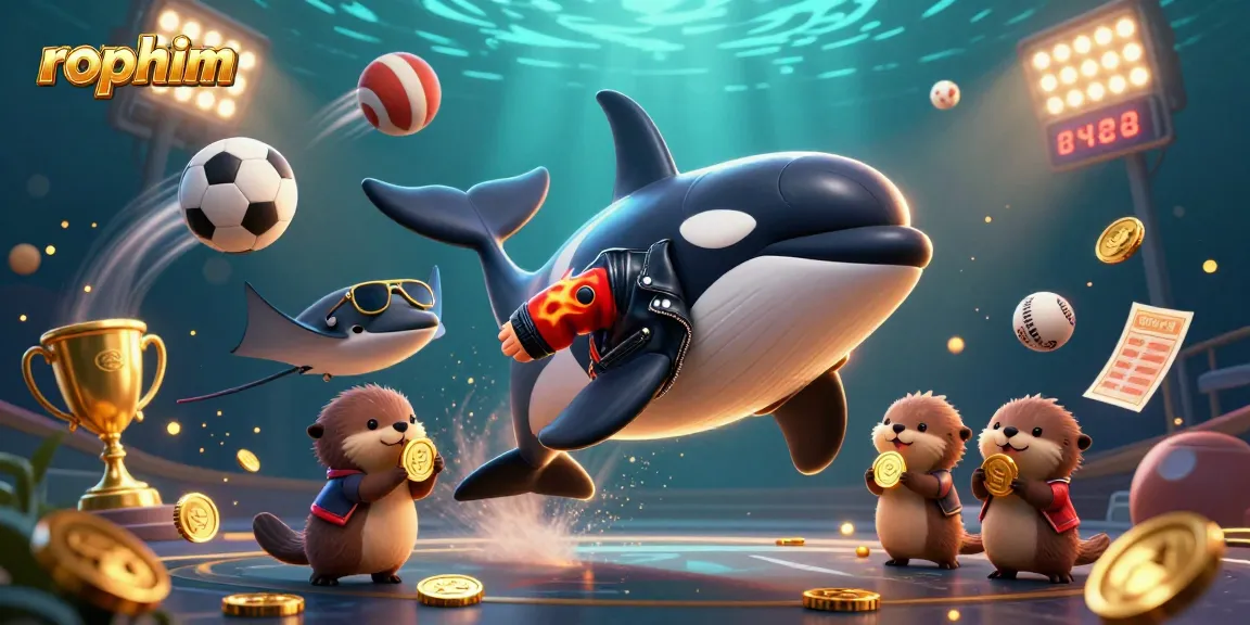 Experience thrilling gameplay with rophim's dynamic casino scene featuring captivating ocean creatures.