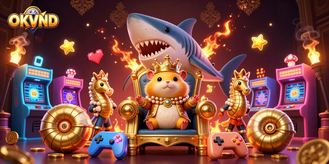 OKVND unleashes thrilling casino vibes with a fierce golden hamster king and rich gaming visuals.