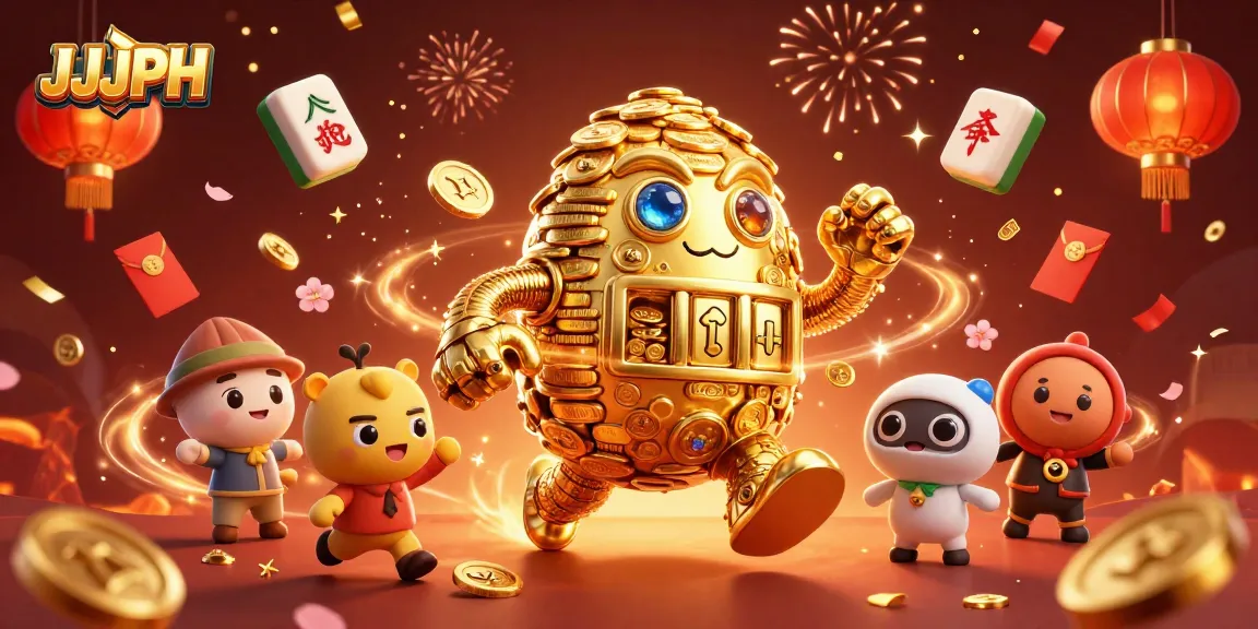 Experience thrilling gameplay with JJJPH's animated golden golem and vibrant casino elements.