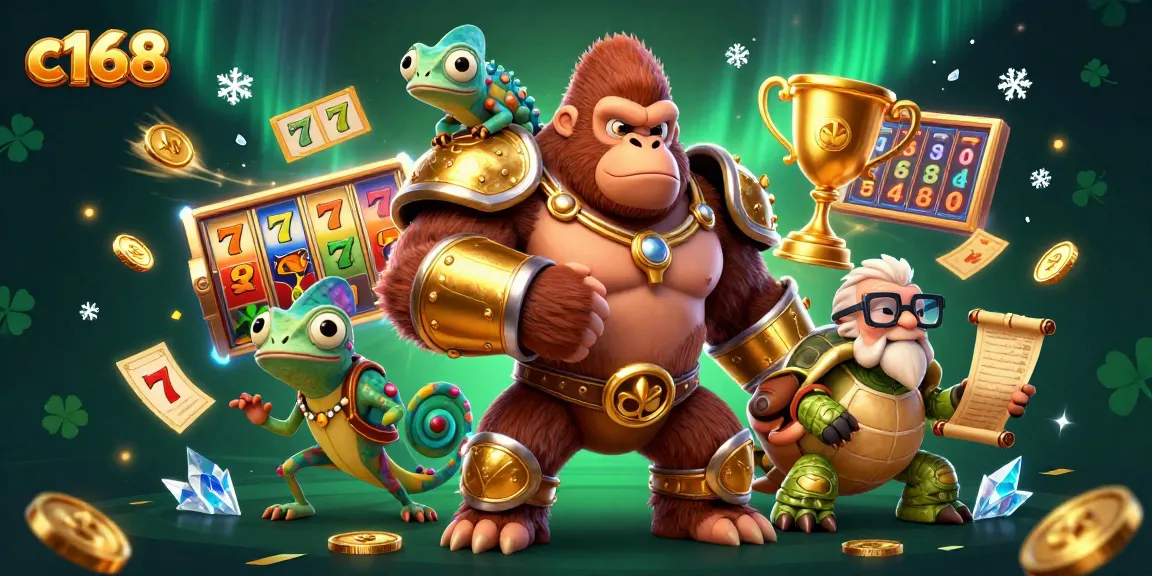 Engage with the vibrant world of c168 by hitting the jackpot in this dynamic slot game scene.