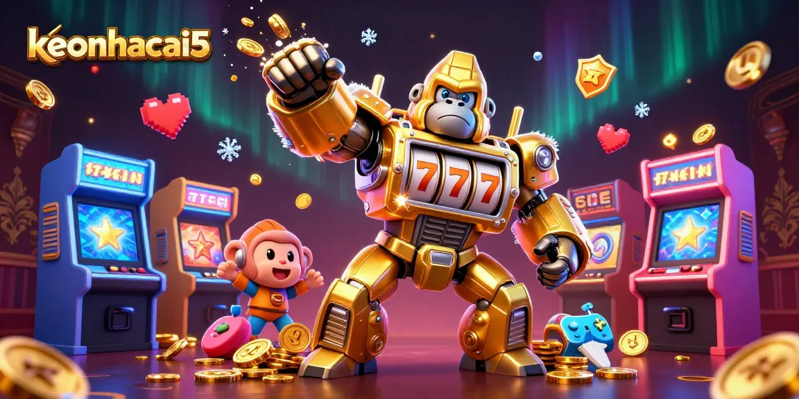 Engage with keonhacai5 slots featuring a dynamic 3D spaceship gorilla and exciting gaming elements.